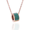 Chain for key bag  stainless steel, golden pendant malachite, wholesale, Japanese and Korean, pink gold