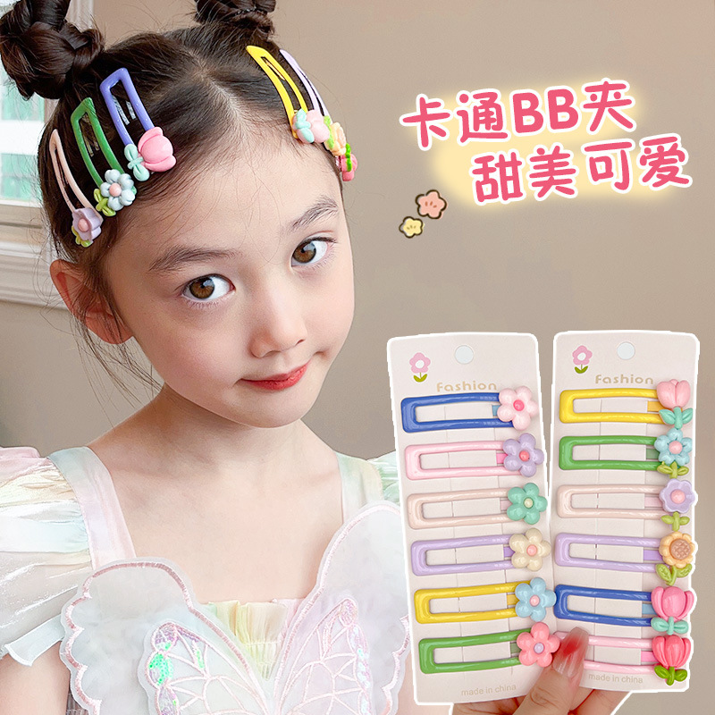 Los niños de dibujos animados horquilla lindo bebé pelo roto BB clip tocado de la niña Cabeza trasera horquilla Bangs clip lateral accesorios para el cabello