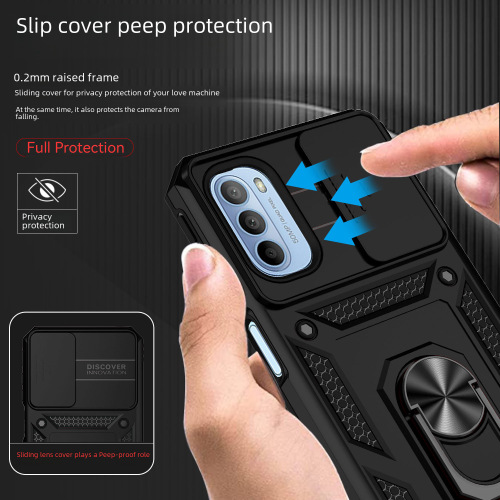 Applicable to Moto G Stylus 2024 Military Officer Window Phone Case Power Motorola G52 Holder Anti-fall