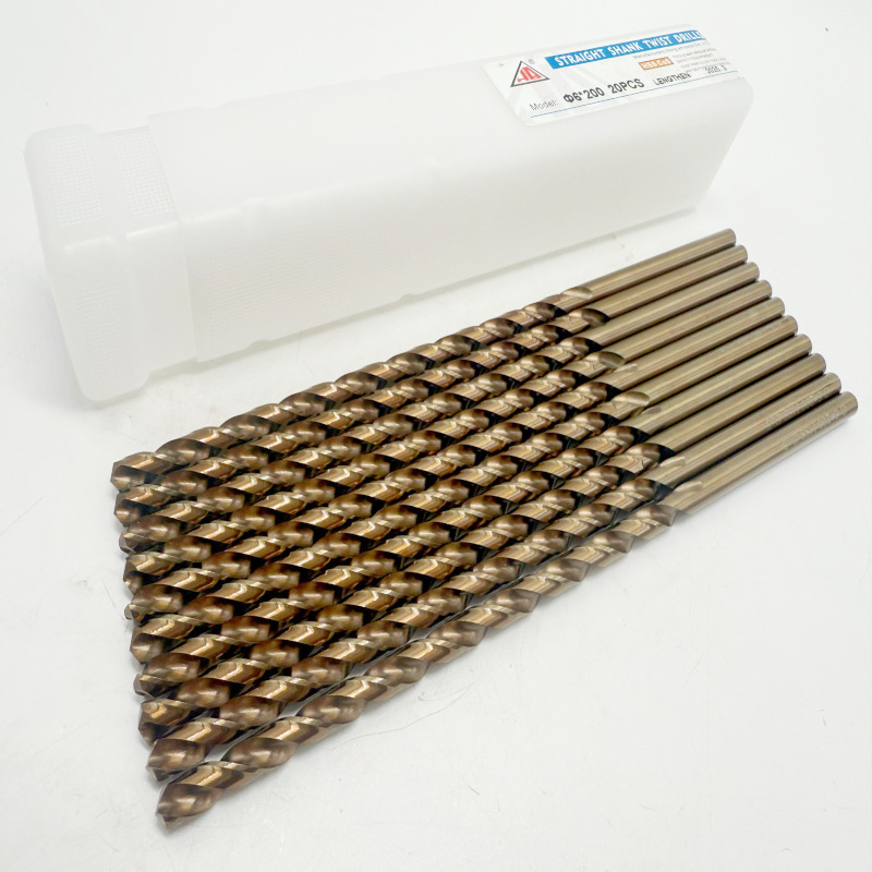 Hongan Lengthened Cobalt Drill Extra Long Straight Shank Twist Drill m35 High Speed Steel Drill 160-200-300-400-500