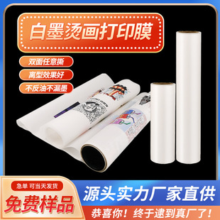 T-Shirt Short-Sleeved Roll Dtf White Ink Heat Transfer Pet Instant Tear Printing Film 30/60cm Double-Sided Cold Tear Instant Tear