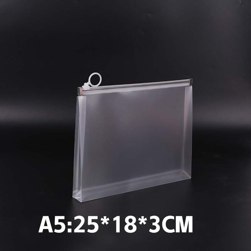 A4 papelería bolsa de almacenamiento plástico PP transparente bolsa de archivos impermeable papel de examen de estudiante de clasificación de anillo bolsa de cremallera image 12