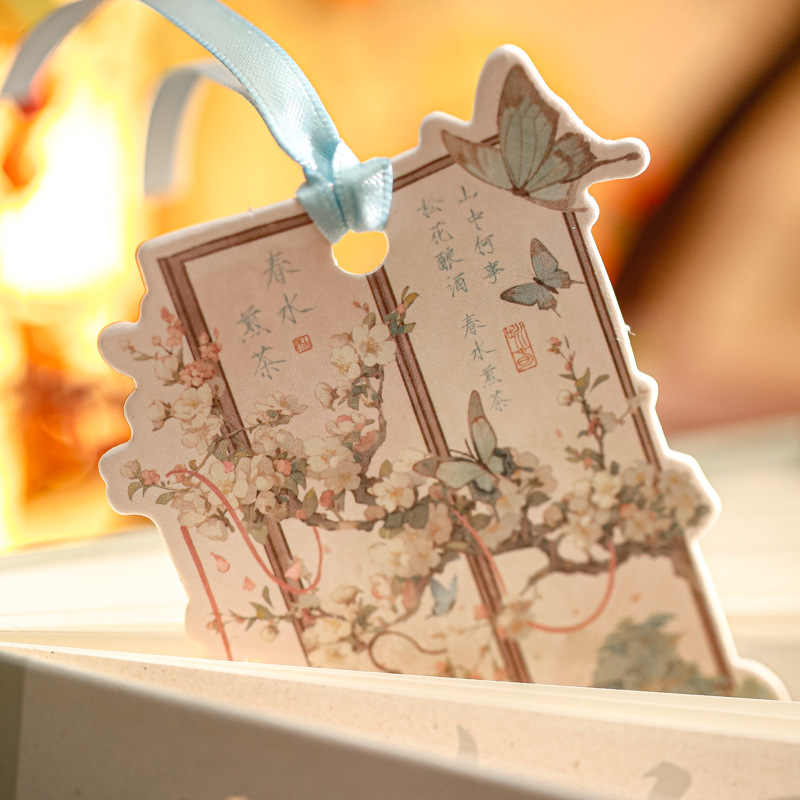 Papel Sr. Guofeng fragrancia marcadores conjuntos como un sueño de estilo antiguo retrogrado tarjeta de lectura marcadores de flores