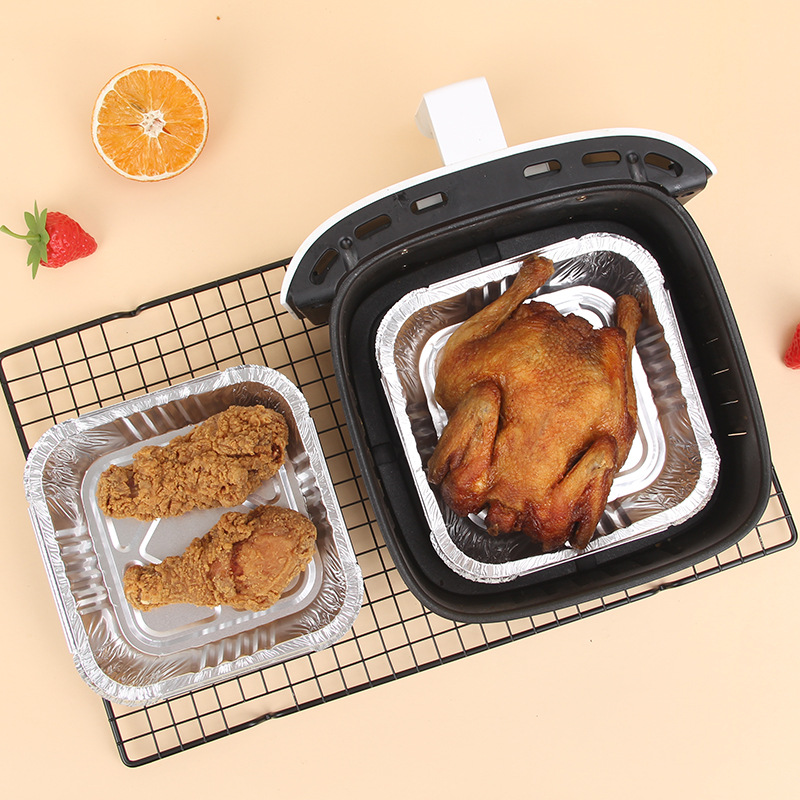 Air fryer special tinfoil plate aluminum foil bowl disposable household tinfoil bowl food tinfoil box barbecue paper bowl