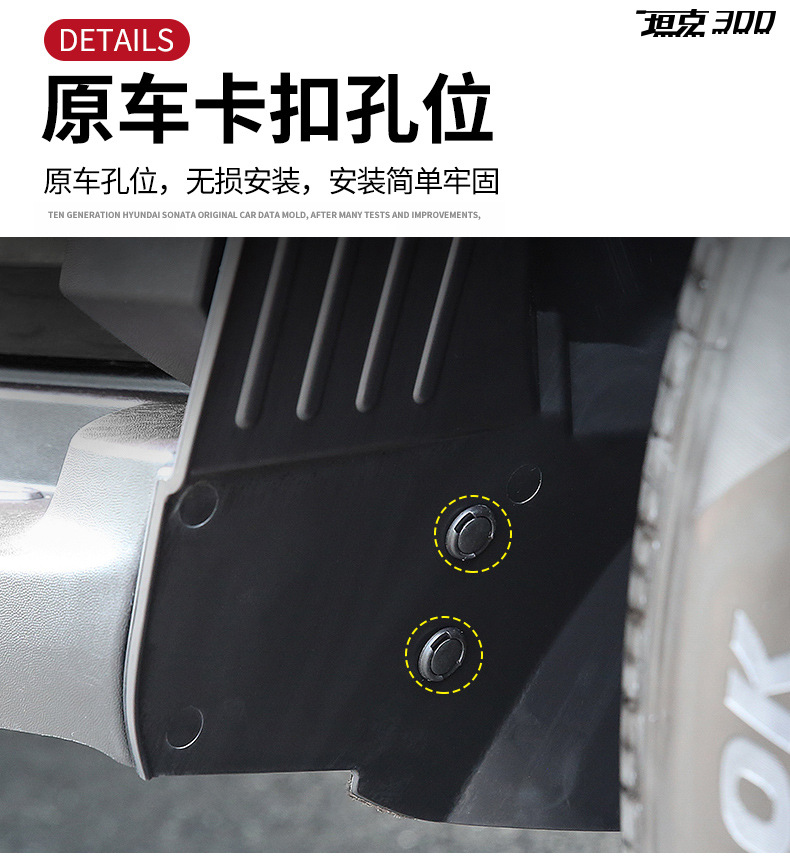 Special Tank 300 Lined Fender Rear Tire Modified Door Mudguard Leather Off-Road Version Urban Version Decorative Accessories