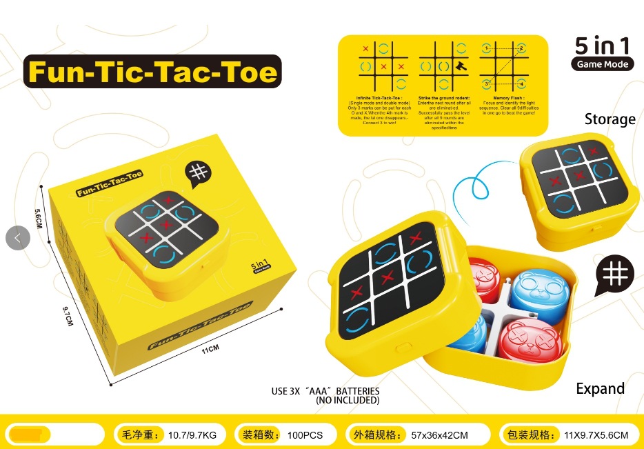 Venta caliente transfronteriza educación temprana para niños Ti Tac Tac Tac Tac Gobang tablero de ajedrez todo en uno juguetes de escritorio educativos multifuncionales al por mayor