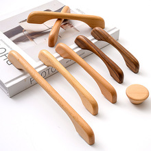 实木原木抽屉柜门橱柜鞋柜拉手简约现代日式木质柜子单孔长条拉手