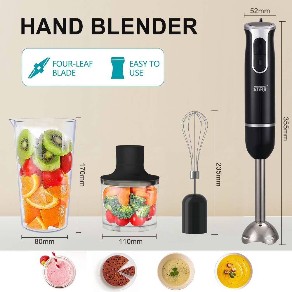 Winningstar máquina de jugo de mano transfronteriza, barra de cocina, picadora de carne, juego de licuadora de alimentos complementarios multifunción