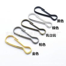 东莞厂家现货镀镍朱胆扣不锈钢朱丹扣金色猪胆扣猪腰扣饰品配件
