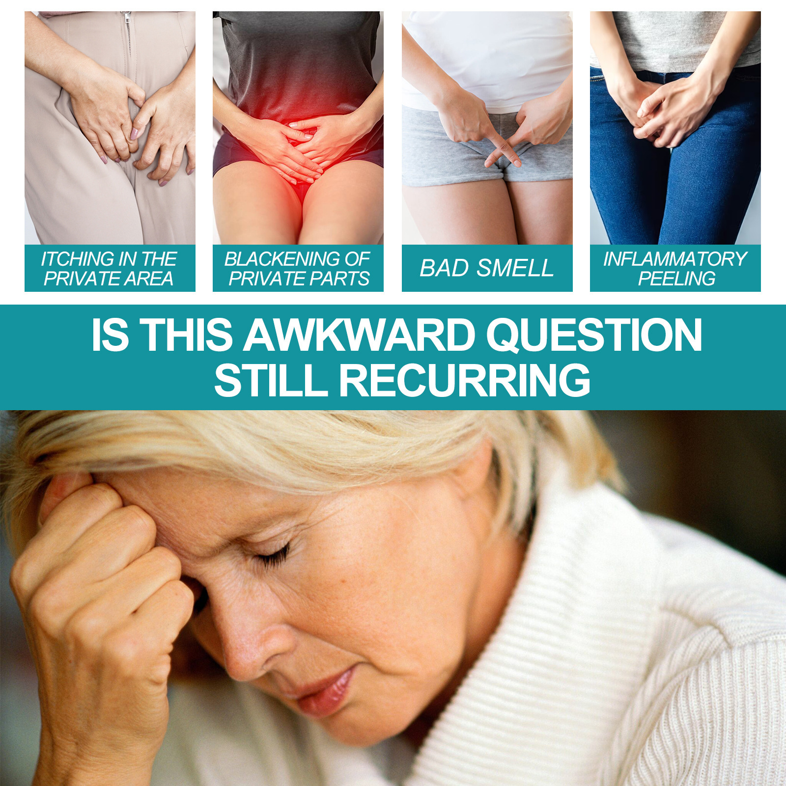 EELHOE Női Bőrápoló Spray a viszketés és kellemetlen érzés enyhítésére, a testszag megszüntetésére és a női bőr gyengéd ápolására_voghion.com