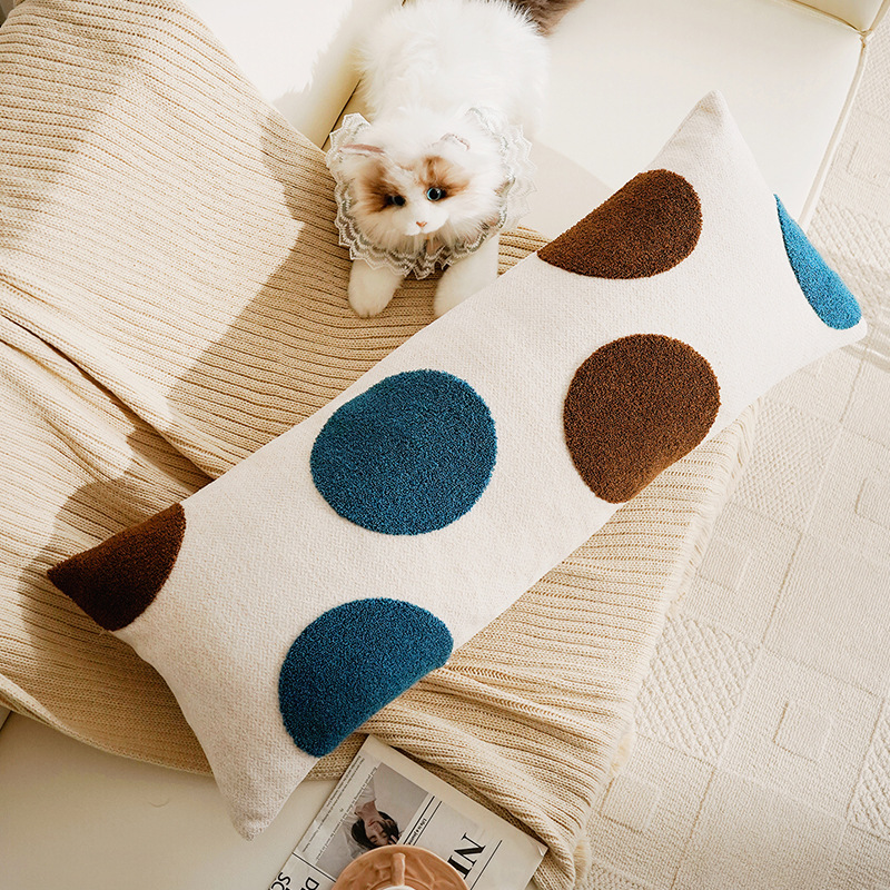 Cute de dibujos animados cachorro funda de almohada de tira larga habitación de los niños almohada larga con núcleo original simple cojín de sofá animal