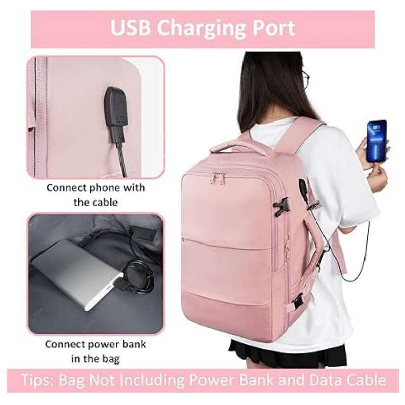 Spot Amazon bolsa de viaje impermeable mochila USB equipaje mochila de viaje traje de lavado moda al por mayor