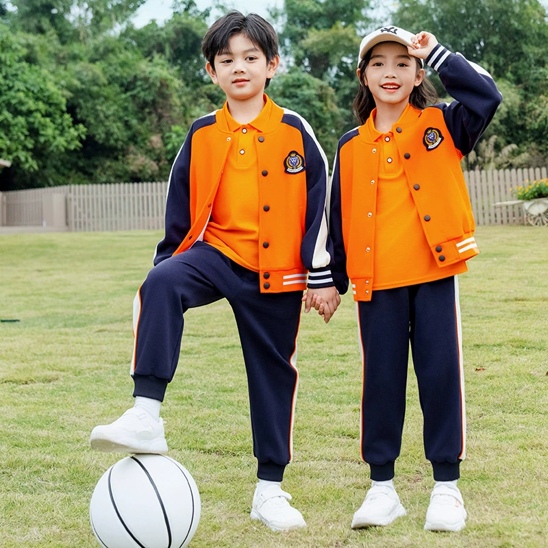 Весенняя новая одежда для учеников начальных классов, летняя школьная форма из двух частей, мужские и женские детские сады, садовая одежда, рубашка-поло, спортивный костюм