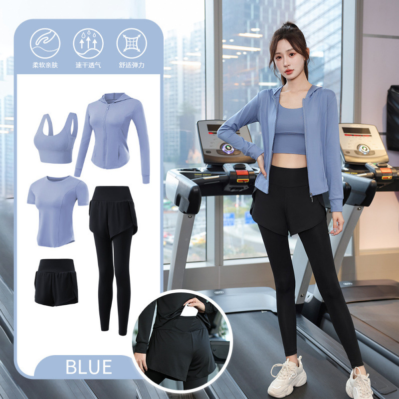 Juego de carrera para mujeres primavera y otoño principiantes de verano yoga deportivo rápido ropa seca trajes transpirables comercio exterior al por mayor