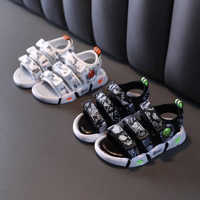 儿童凉鞋2021夏新款男童泡沫软底休闲鞋宝宝学步鞋沙滩鞋一件代发|ms