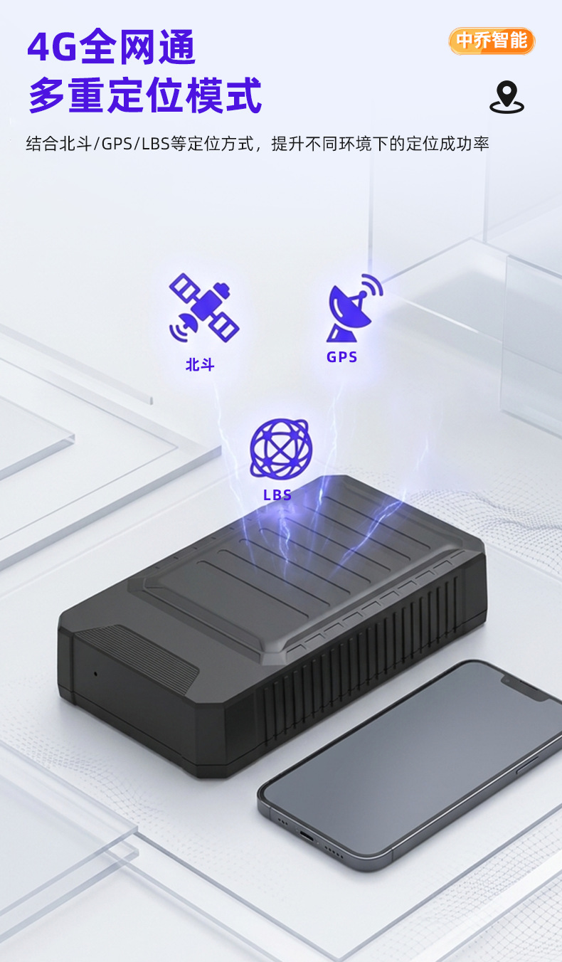 Rechargeable GPS Locator 4G Installation-Free Vehicle Locator Anti-Theft Device Electric Vehicle Tracker Remote Control