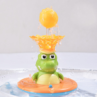 Baby bath toys induction water playing crocodile light toys children sprinkler toys