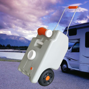 Rv Camping Style Ship Leisure Outdoor Activities Foldableing Trolley Mobile Plastic Water Tank 25L Wheeled Portable Water Tank