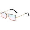 Trend metal square sunglasses, fashionable glasses, 2023 collection, European style