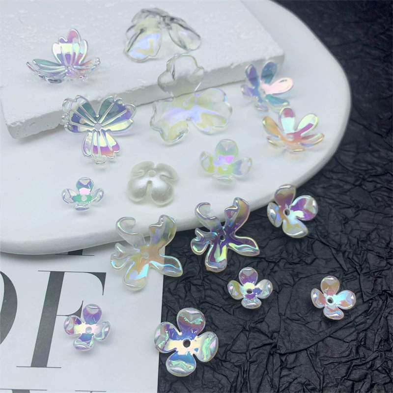 Новые гальванические чрезвычайно славные жемчужно-белые лепестки неправильной формы три чаши большого цветка Четыре лепестка цветок антикварная шпилька DIY аксессуары