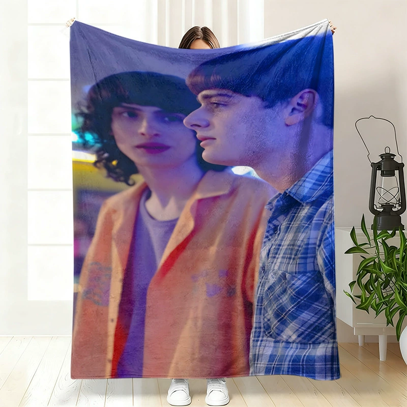 Плюшевая флисовая плед-одеяло BylerCP (в стиле Stranger Things), мягкий для отдыха, 70×100–150×200 см