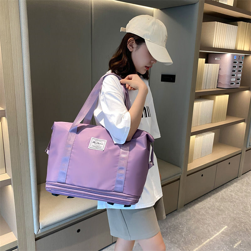 旅行包大容量万向轮学生出差待产收纳包防水干湿分离可扩展行李包|undefined