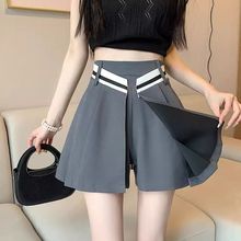 新款年西装高腰夏季女士春秋休闲热裤23小个子黑20子裙裤阔腿短裤