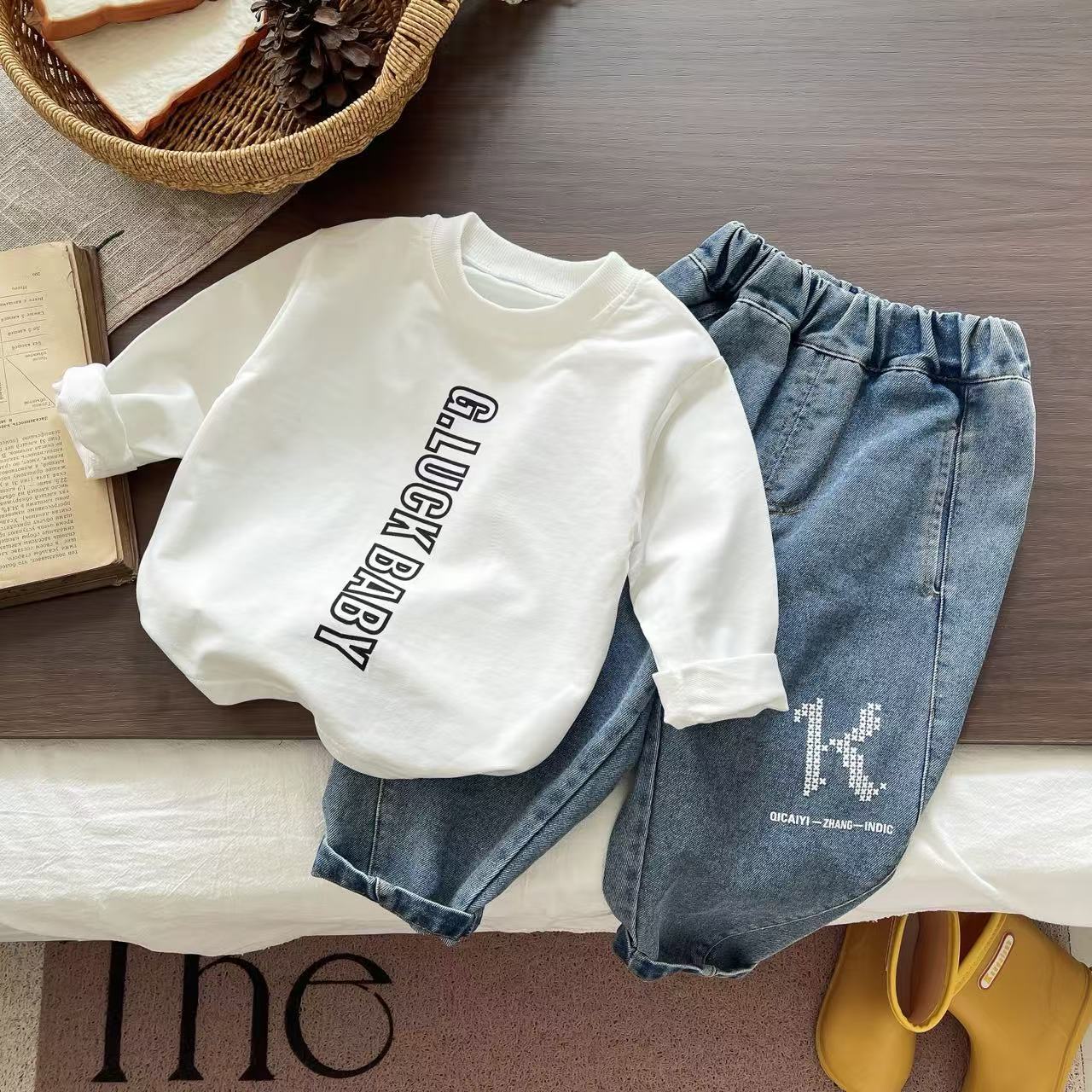 Ensemble trois pièces baseball élégant pour garçon printemps_voghion.com