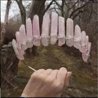 272g Weight Hair Band Hair Accessories Type 1 Piece Quantity Daily Occasion Crystal Material Geometric Pattern Women'S Gender Handmade Design Retro Style Retro Geometric Crystal Handmade Hair Band 1 Piece 17