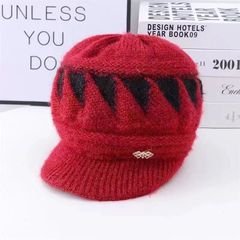 老人帽媽媽帽子女冬季針織百搭時尚中老年加厚防風加絨保暖毛線帽