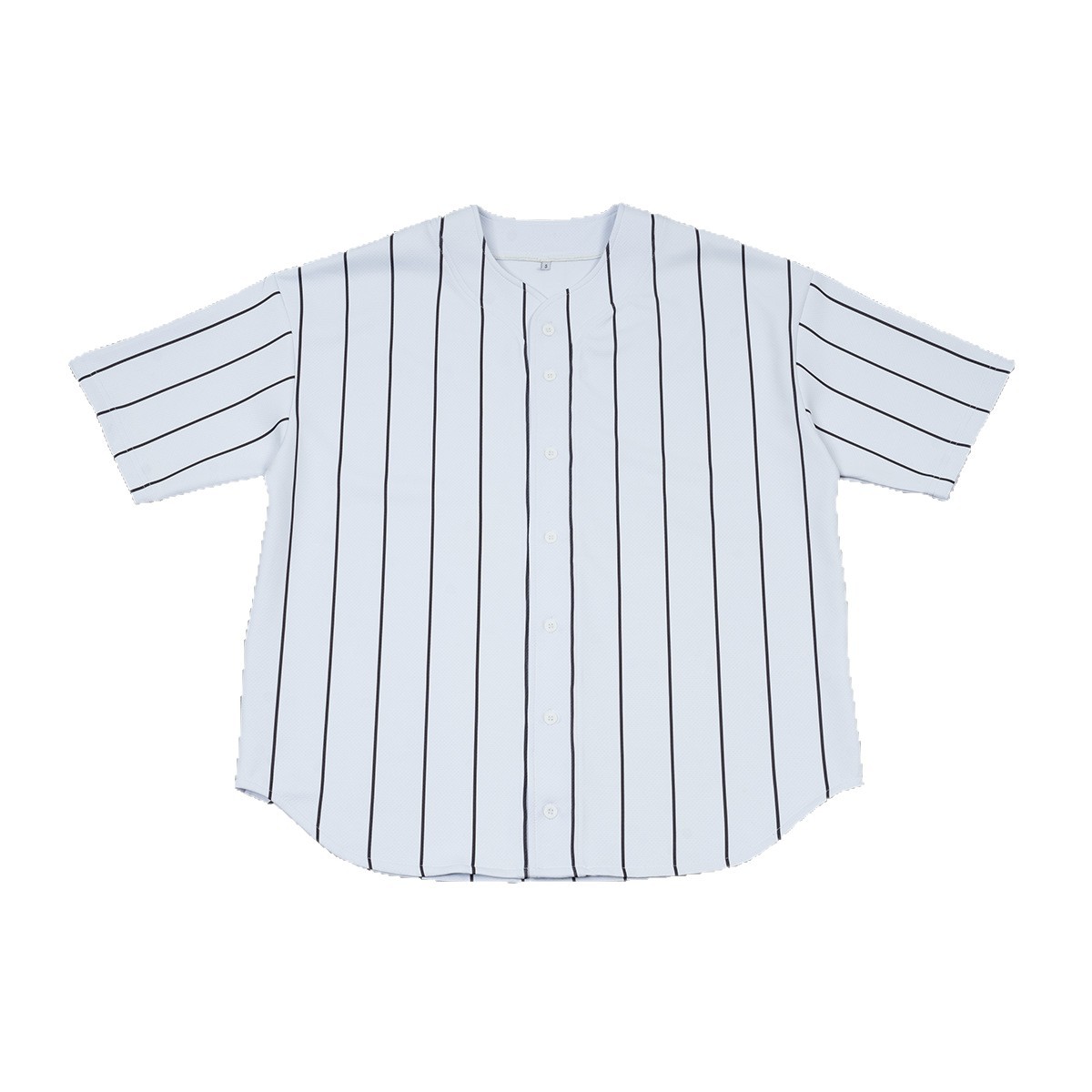 ETAI hombre de verano pesado hombre camiseta de béisbol a rayas delgadas camiseta deportiva casual suelta Cardigan de manga corta en stock transfronterizo