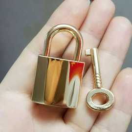 N6RS批发可爱挂锁金属迷你小锁行李箱锁头小方锁旅游日记锁包包锁