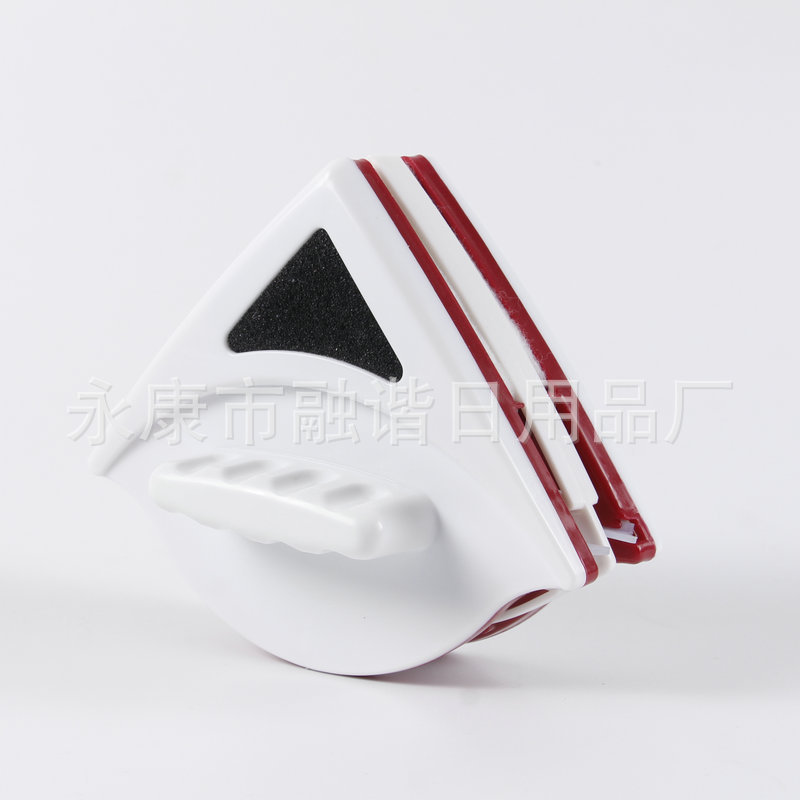 Limpiador de vidrio de doble cara para el hogar Limpiador de ventanas de gran altura triángulo magnético limpiador de vidrio de doble cara en stock al por mayor