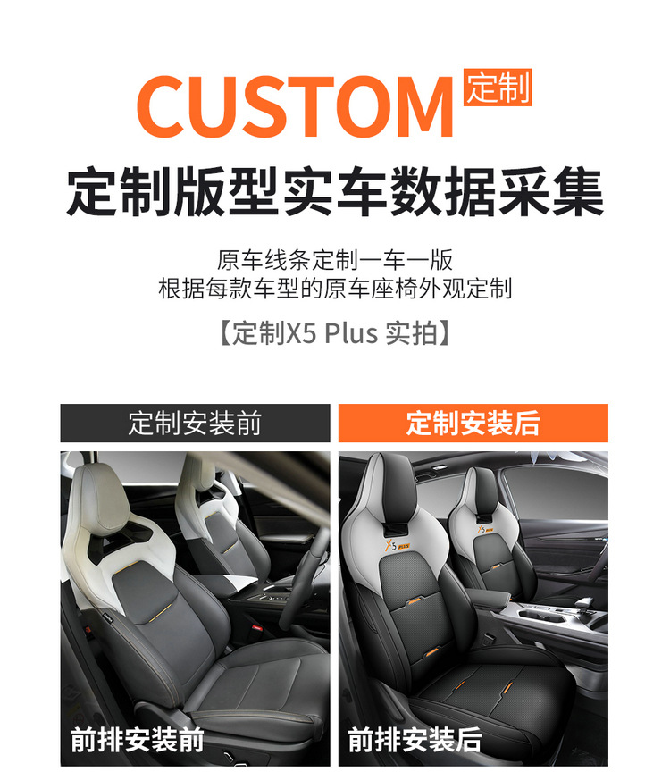 2024 1.5T DCT Zhizun Changan X5PLUS Special Full Bag Perforated Leather Car Seat Cover