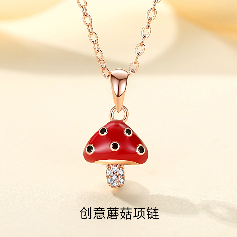 S925 plata esterlina lindo creativo colgante de setas estilo japonés y coreano pequeña cadena clavícula collar simple nicho sentido del diseño