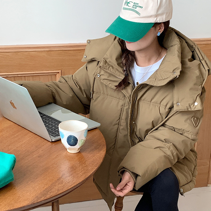Winter Women's Thicken Puffer Jacket Women's Winter Short Hooded Cotton Coat Jacket