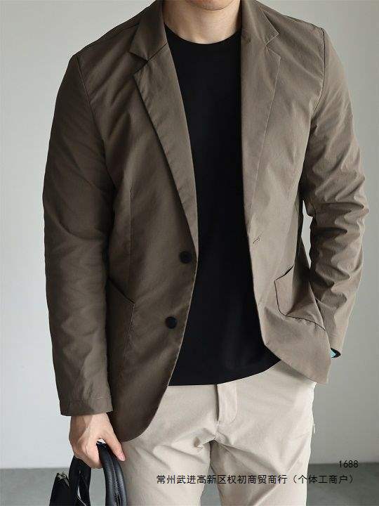 Men's Summer Ice Silk Thin Blazer, Business Casual Suit, Solid Color Versatile Plus Size Single Blazer Men's Summer Ice Silk Thin Blazer, Business Casual Suit, Solid Color Versatile Plus Size Single Blazer