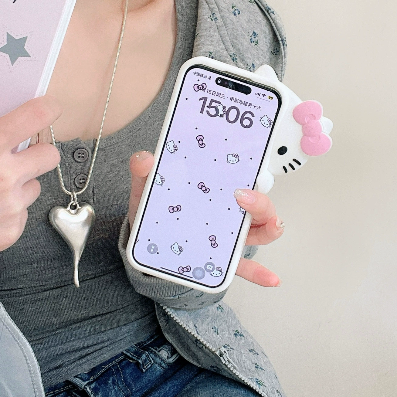 Hello kitty, apple, милый фуксия совместимый чехол для iPhone 15, iPhone14 Pro, чехол для телефона, iphone, 14