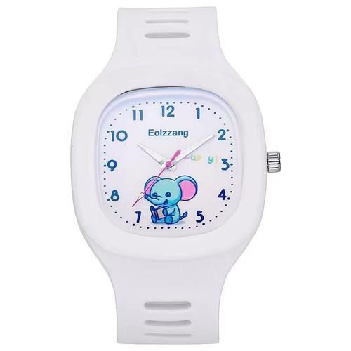 Charming Instagram-style silicone watch, trendy, glow-in-the-dark, sporty, student square strap, high-quality appearance watch, wholesale