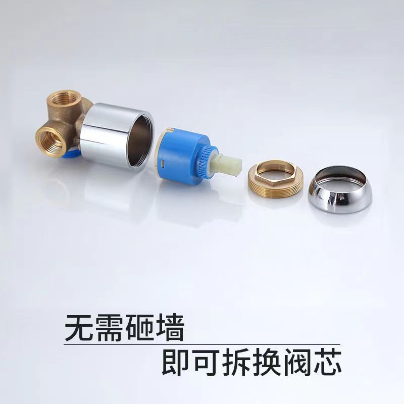 Cobre puro cabeza de ducha oculta Hotel Baño montado en la pared cabeza de ducha reparación accesorios universales