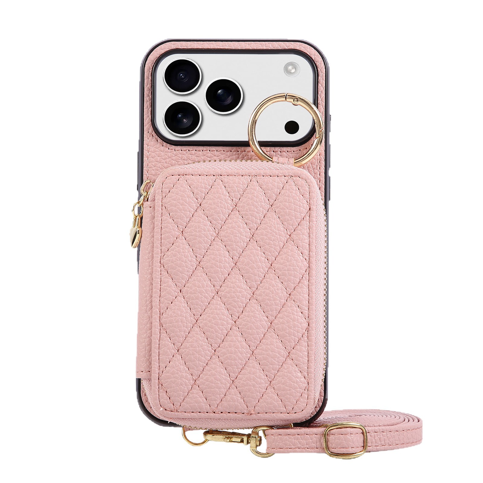 Adecuado para Samsung S25/A56, tarjetero con apertura superior e inferior, funda de cuero cruzada, protector multifuncional._voghion.com