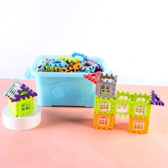 Building Blocks Children's assembling toys puzzle large particle block wall window model puzzle boys and girls gift