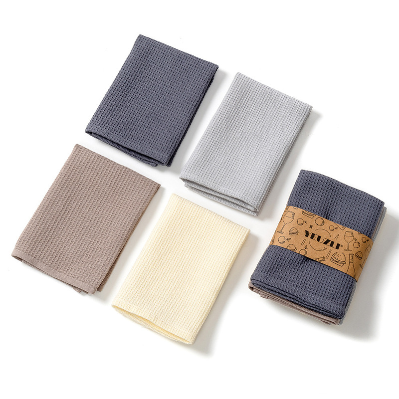 Wholesale Cotton Waffle Tea Towels Plain Fabric Kitchen Towels Scouring Pads Kitchen Rags Absorbent Quick-Drying Cleaning Wholesale Cotton Waffle Tea Towels Plain Fabric Kitchen Towels Scouring Pads Kitchen Rags Absorbent Quick-Drying Cleaning