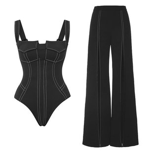 Cross-Border New Printed European and American High-Elastic One-Piece Women's Swimsuit Suit Covers the Belly and Makes You Slimming