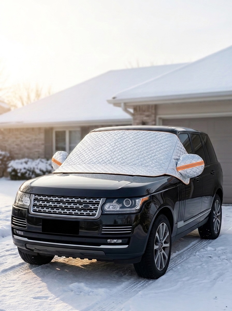 Half car cover for winter, car snow shield for front windshield, anti-freeze cover, thickened snow cover, frost and snow protection