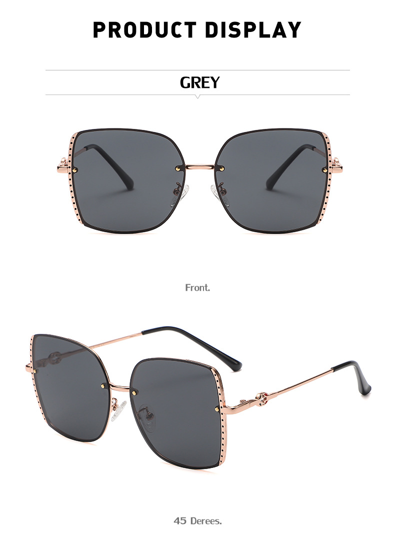 Simple Geometric Large-frame Woman Sunglasses display picture 1