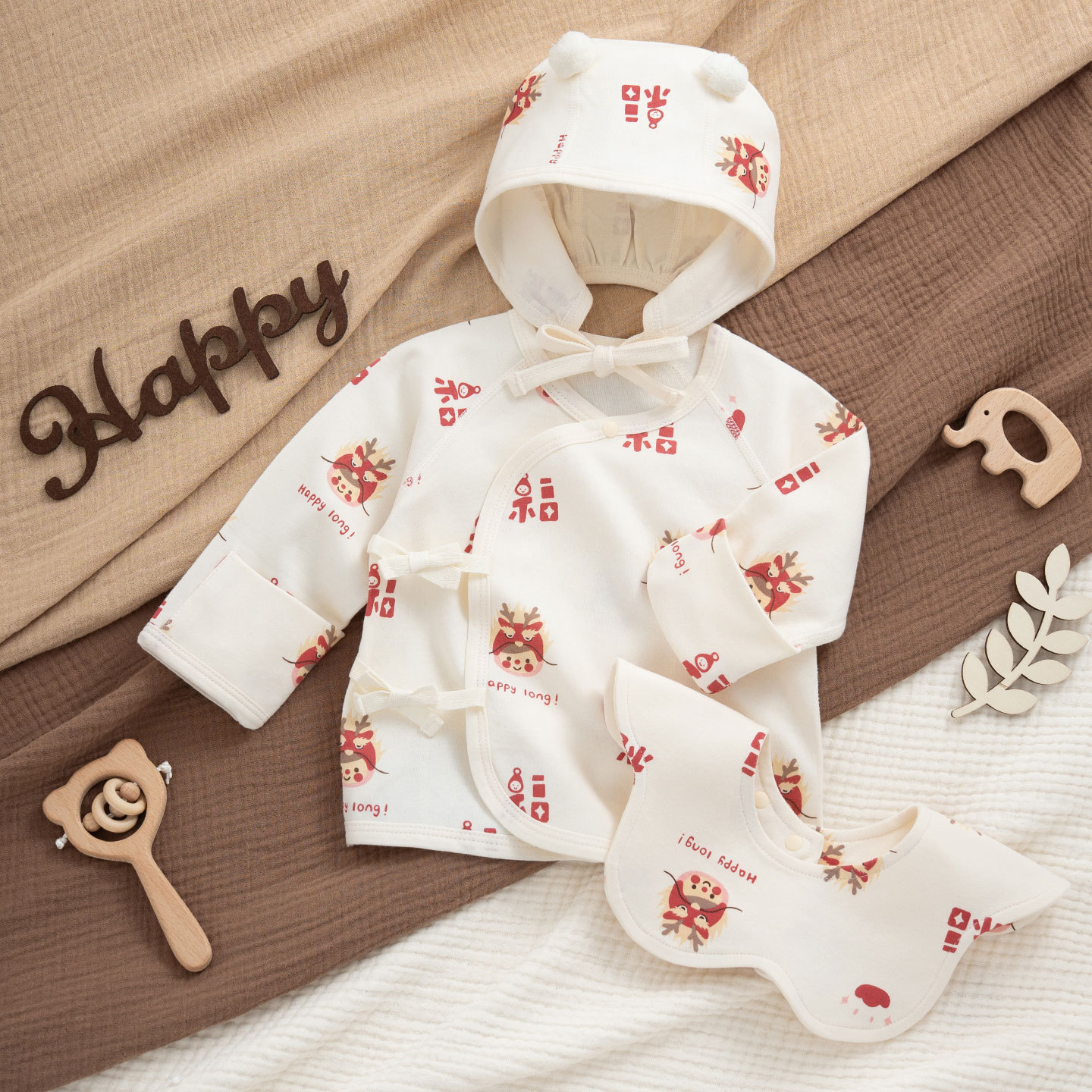 Fubao 3-piece half-back shirt set