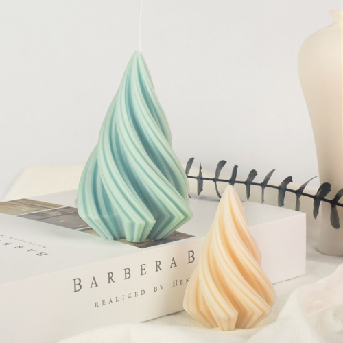 Sanxin Spiral Triangular Scented Candle Silicone Mold DIY Handmade Plaster Ornaments Diffusing Aroma Stone Abrasives
