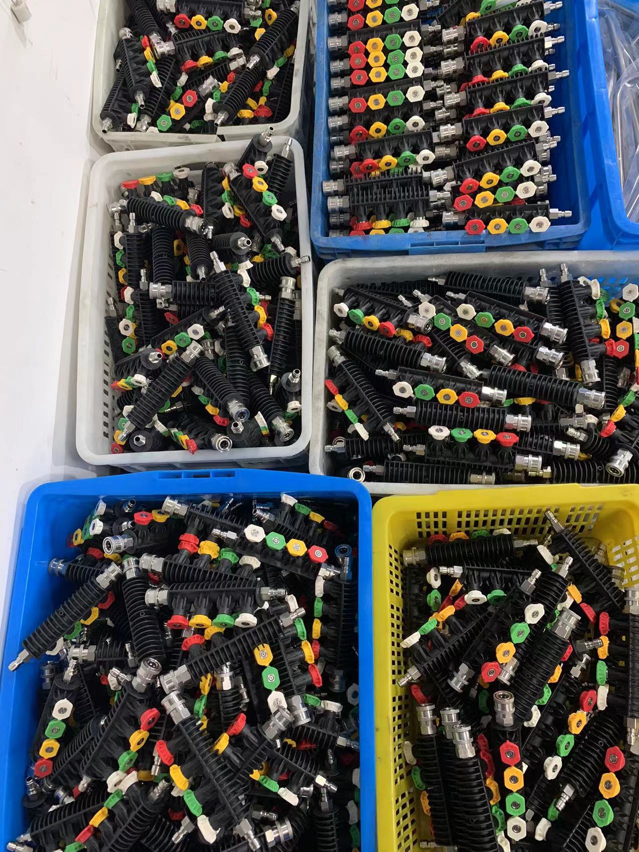 High-pressure cleaning machine water gun head 1/4 flexible quick-insert car washing machine plus extension rod connecting rod fan-shaped nozzle head seat