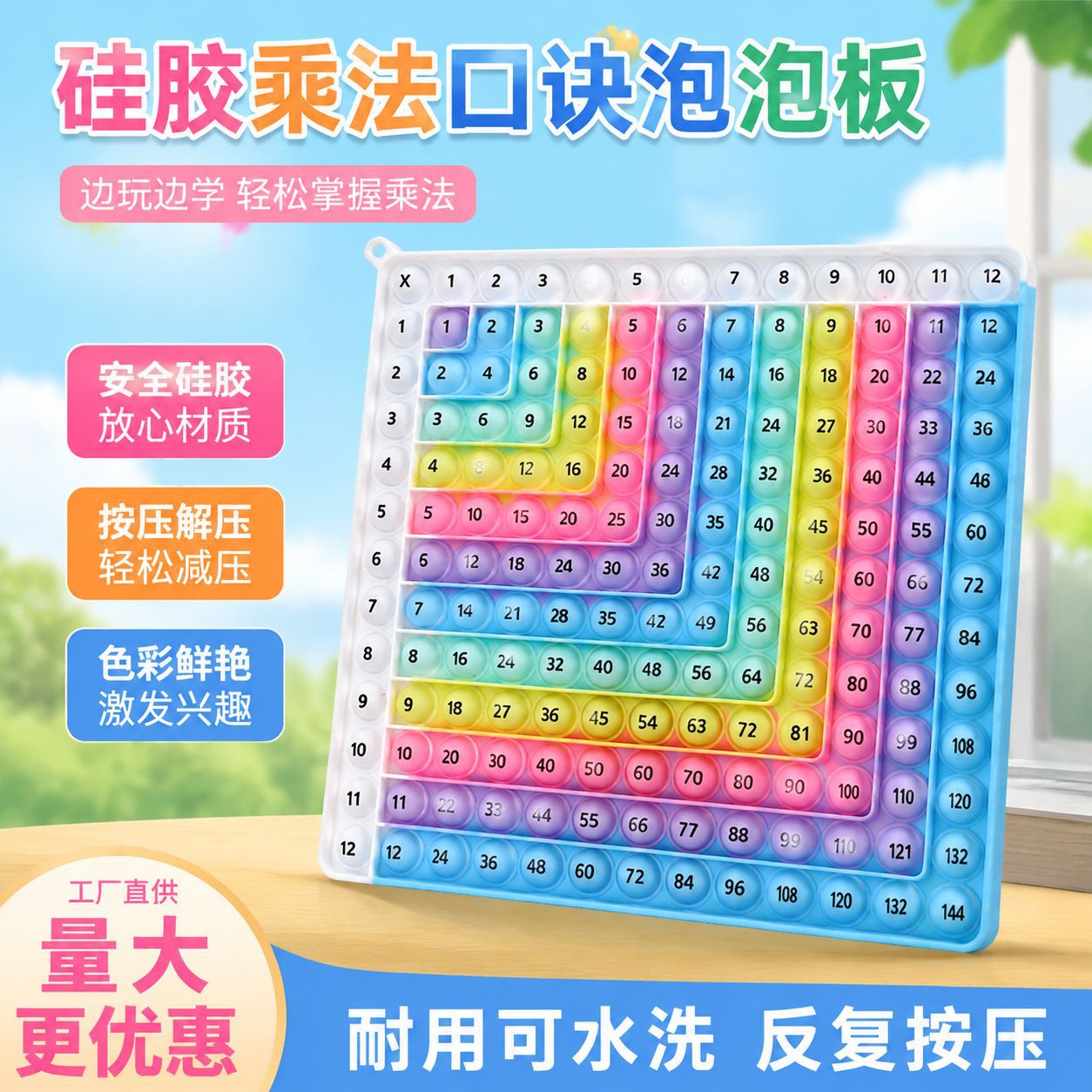 12x12 entrenamiento de pensamiento matemático multiplicativo para matar ratas pioneros juegos puzzle por juguete de Ciencia y educación portátil